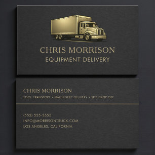 Equipment Delivery Services Trucking Professional Business Card