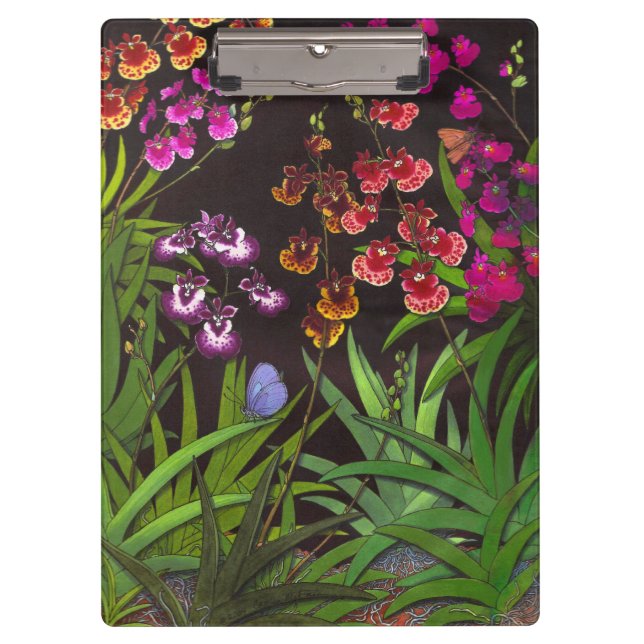 Equitant Oncidium Tolumnia Orchid Floral Clipboard (Front)
