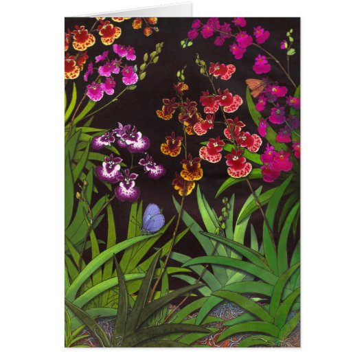 Equitant Oncidium Tolumnia Orchids Card (Front)
