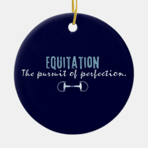 equitation ceramic ornament