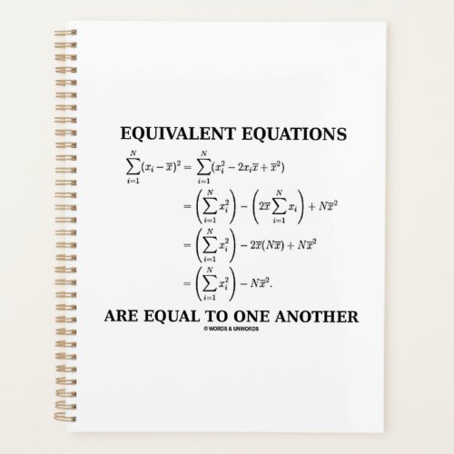 Equivalent Equations Are Equal To One Another Planner