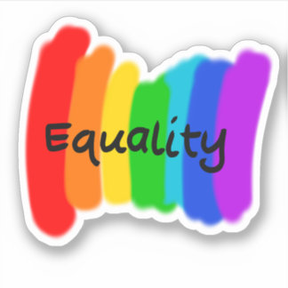 “Equlity” Rainbow Text Sticker