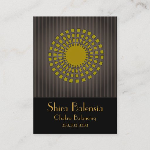 Customizable Eqyptian Sunburst With Stripes Business Card