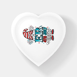 ER 4th July Crew Patriotic Gnome Shirt Design_1 Paperweight