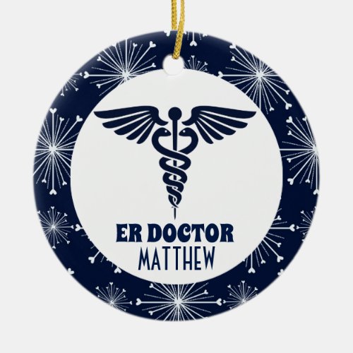 ER Doctor Emergency Room Physician Ceramic Ornament