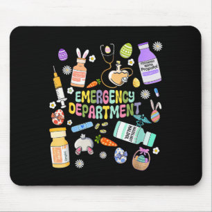Er Easter Nurse Crew Easter Day Emergency Room Nur Mouse Pad