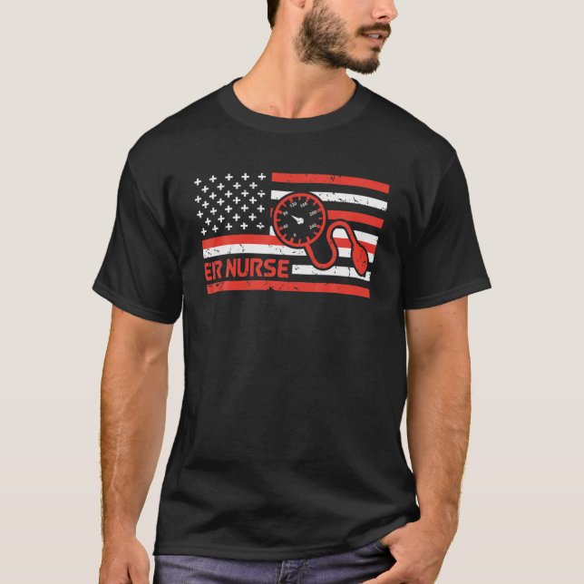 ER Emergency Room American Nurse Hospital Healthca T-Shirt (Front)