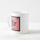 Er - Erato Muse Chemistry Periodic Table Symbol Coffee Mug (Front Left)