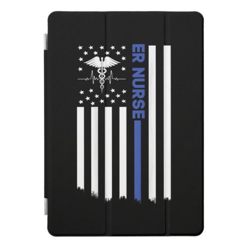 ER Nurse American Flag Nursing ER EMT Nurse iPad Pro Cover