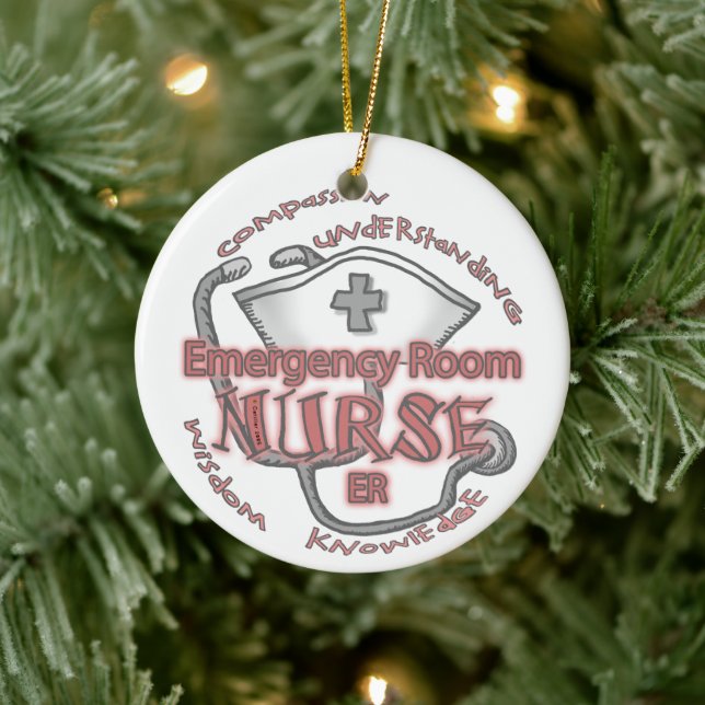 ER Nurse Axiom Ceramic Ornament (Tree)