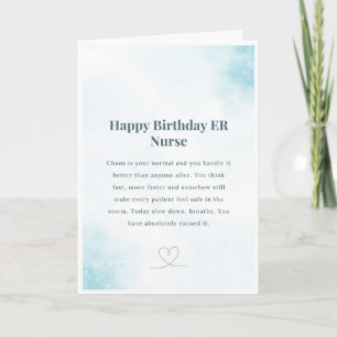 ER Nurse Birthday Card — Happy Birthday Nurse