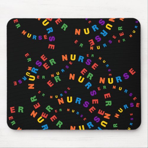 ER Nurse Black Mouse Pad