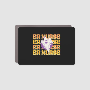 ER Nurse Boo Crew Emergency Room Nurse Halloween C Car Magnet