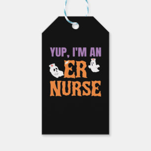 ER Nurse Boo Crew Emergency Room Nurse Halloween C Gift Tags