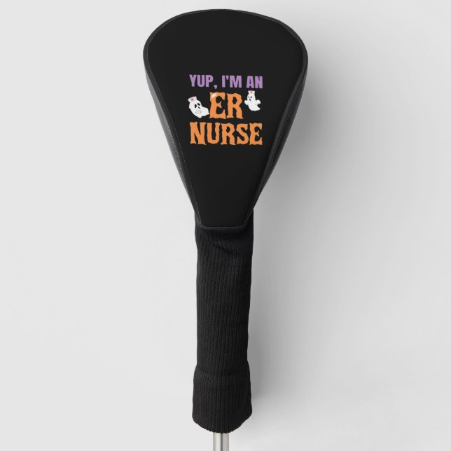 ER Nurse Boo Crew Emergency Room Nurse Halloween C Golf Head Cover (Front)