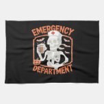 ER Nurse Boo Crew Emergency Room Nurse Halloween C Kitchen Towel