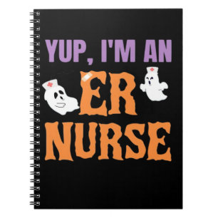 ER Nurse Boo Crew Emergency Room Nurse Halloween C Notebook