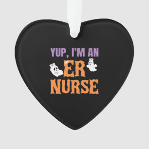 ER Nurse Boo Crew Emergency Room Nurse Halloween C Ornament