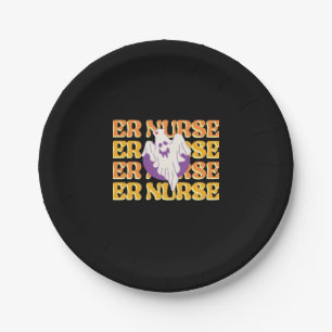 ER Nurse Boo Crew Emergency Room Nurse Halloween C Paper Plates
