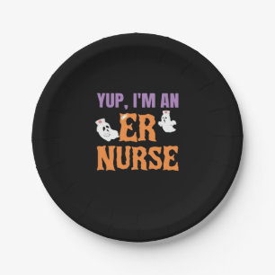 ER Nurse Boo Crew Emergency Room Nurse Halloween C Paper Plates