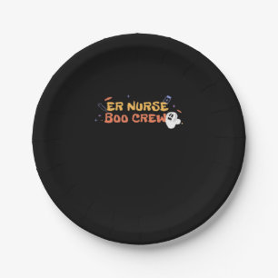 ER Nurse Boo Crew Emergency Room Nurse Halloween C Paper Plates