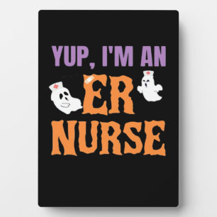 ER Nurse Boo Crew Emergency Room Nurse Halloween C Plaque
