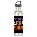 ER Nurse Boo Crew Emergency Room Nurse Halloween C Stainless Steel Water Bottle