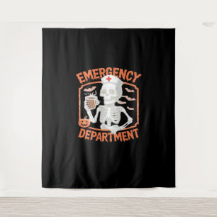 ER Nurse Boo Crew Emergency Room Nurse Halloween C Tapestry
