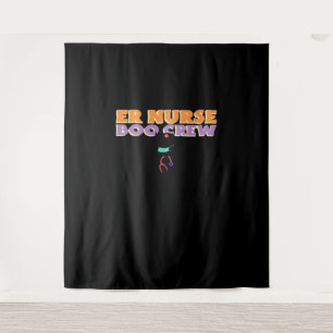 ER Nurse Boo Crew Emergency Room Nurse Halloween C Tapestry