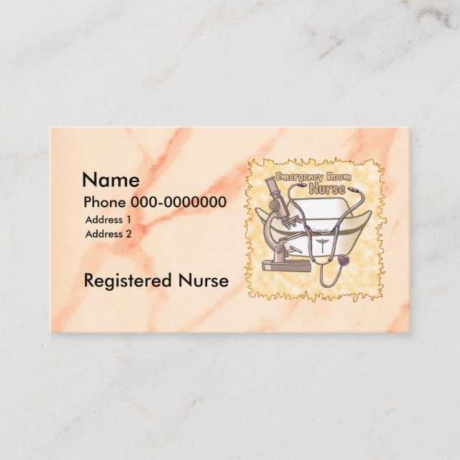 ER Nurse  Business Card (Front)