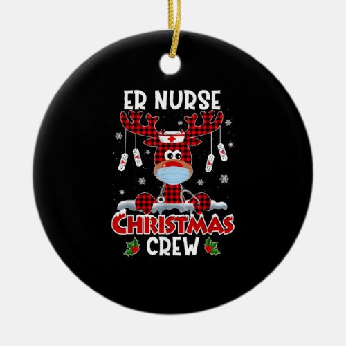 ER Nurse Christmas Crew Emergency Room ICU Nursing Ceramic Ornament