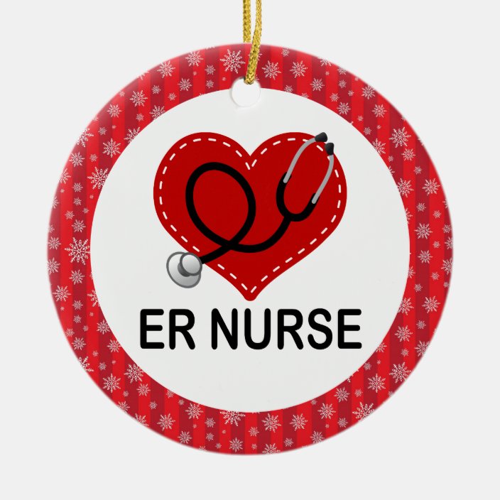 ER Nurse Christmas Gift Ornament | Zazzle