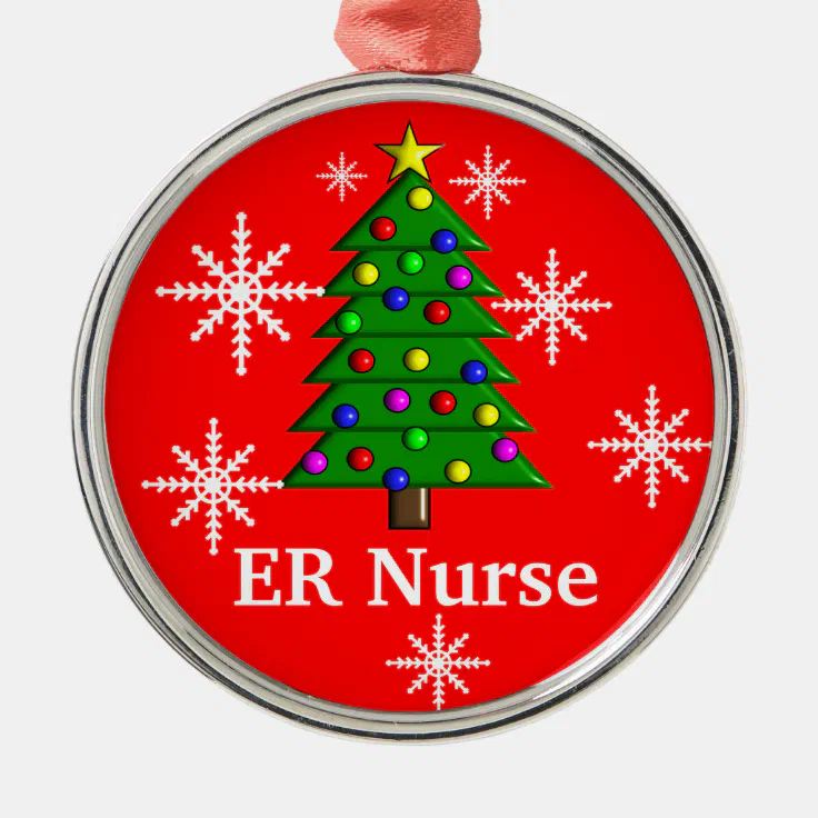 Er Nurse Christmas Tree Ornament Zazzle 6677