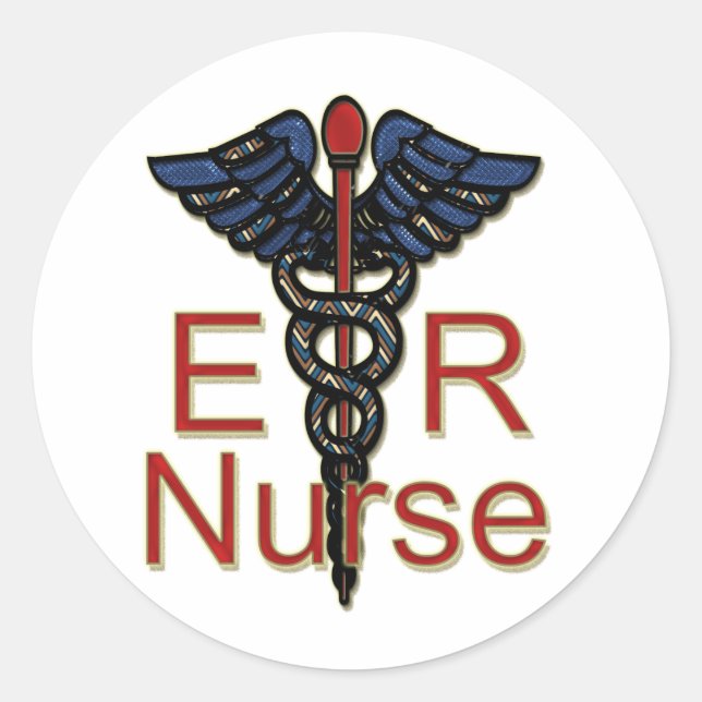 ER Nurse Classic Round Sticker (Front)