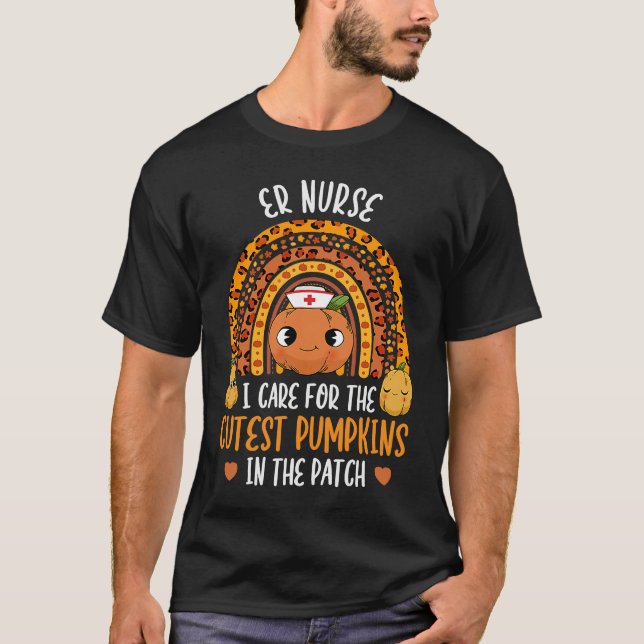 ER Nurse Cutest Pumpkins In The Patch Rainbow Hall T-Shirt (Front)