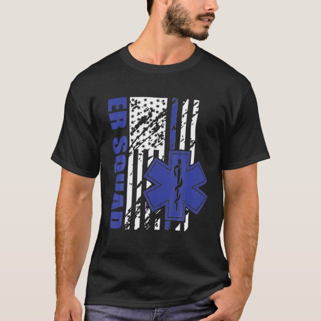 ER Nurse Doctor Emergency Room Hospital Squad T-Shirt (Front)