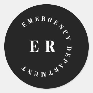 Er Nurse Emergency Dept Emergency Room Healthcare Classic Round Sticker
