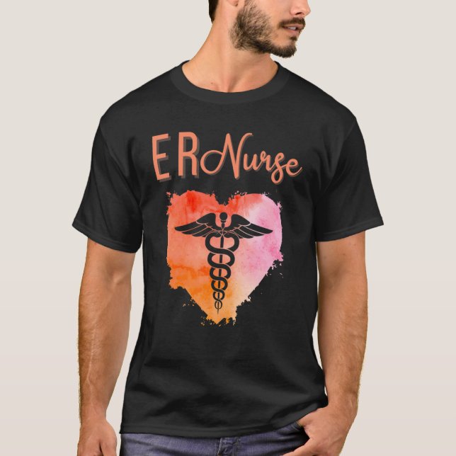 ER Nurse  Emergency Nurse Nursing Graduation Caduc T-Shirt (Front)