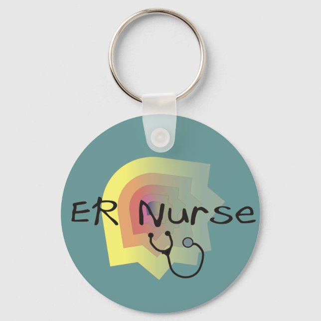 ER Nurse Gifts Keychain (Front)