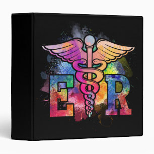 ER Nurse Illustration Design Emergency Nurses Day 3 Ring Binder