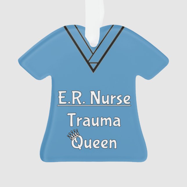 ER Nurse Scrubs Ornament (Front)