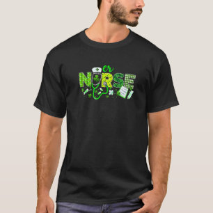 Er Nurse St Patricks Day Love Stethoscope Rn Nurse T-Shirt