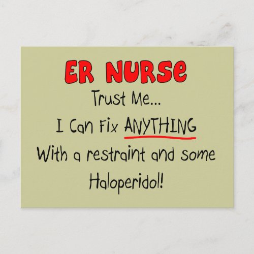 ER Nurse Trust Me Funny T_Shirts  Gifts Postcard