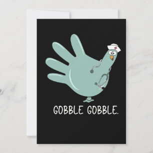 ER Nurse Turkey Gobble Squad ER Nurse Thanksgiving Invitation