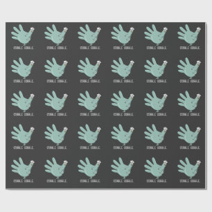 ER Nurse Turkey Gobble Squad ER Nurse Thanksgiving Wrapping Paper