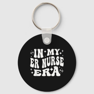 Er Nurse Vibes Funny Retro Emergency Room Rn Keychain