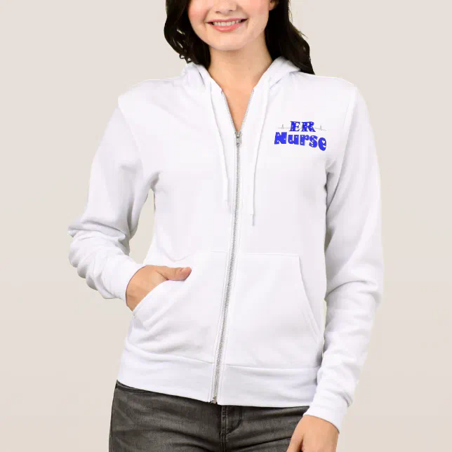 ER Nurse Zip Hoodie Zazzle