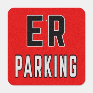 ER Parking Metal Sign