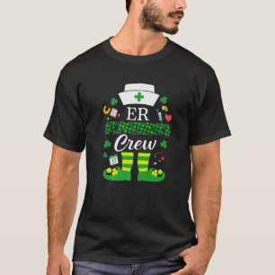 ER Patricks Nurse Crew St Patrick Day Leprechaun T-Shirt