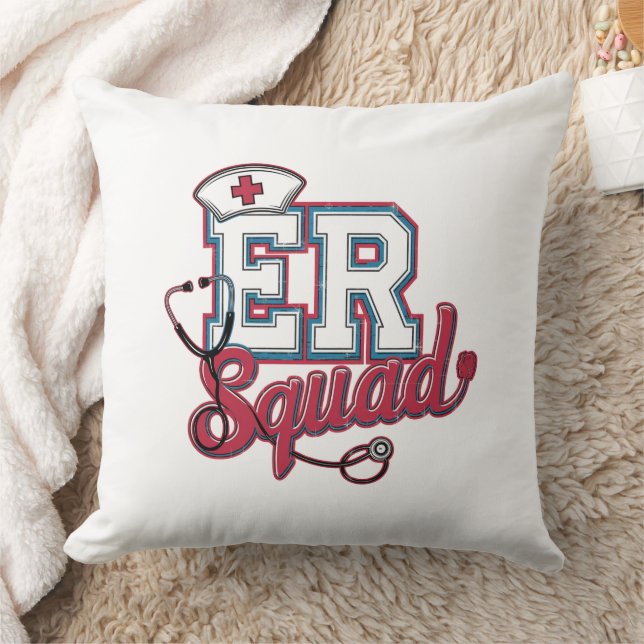 ER Squad – Emergency Room Team  Throw Pillow (Blanket)